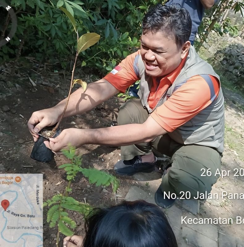 Penanaman Bibit Pohon di Peringatan HKB (Hari Kesiapsiagaan Bencana) 2026 bersama BPBD & Forum DRR Kota Bogor